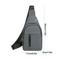 thumbnail image 3 of Men's Shoulder Bag, Casual Chest Bag, Outdoor Portable Music Player Bag with Multiple Pockets, Water-Repellent Polyurethane Leather, Adjustable Strap, Lightweight and Comfortable Design, 3 of 7