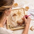 thumbnail image 2 of MYUNNIL Christmas Nativity Scene Diamond Painting Kit, 8 x 8" Vintage Sparkling Religious Diamond Paint Crafts, Handmade Seasonal Home Decoration for Wall Decor & Gift for Beginner, 2 of 5