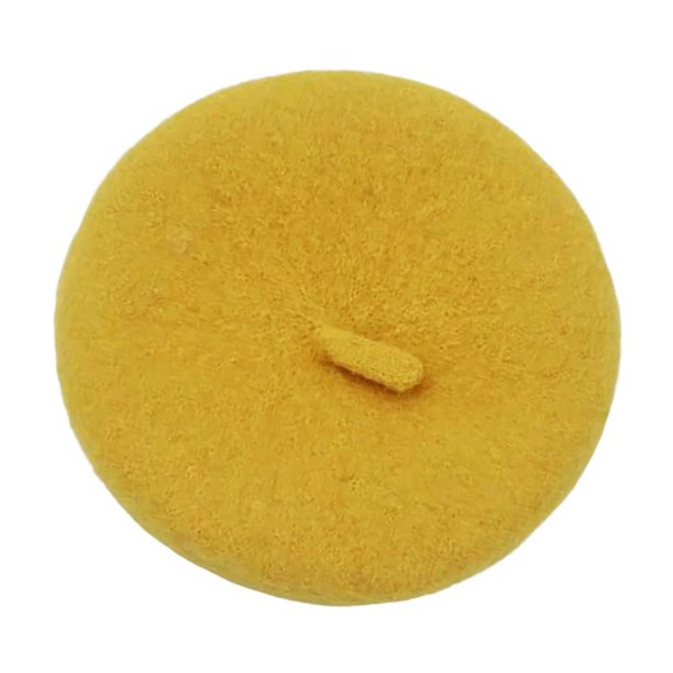 Boina de lana para perros, gorro de jardín ajustable, material suave, accesorio para el cabello, accesorios para fotos Amarillo