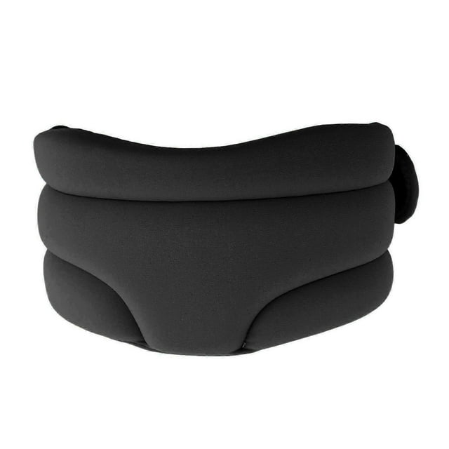 Collier cervical respirant, réglable et souple, soulage la pression cervicale, support cervical pour dormir, femmes et hommes, noir