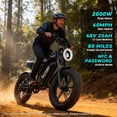 thumbnail image 5 of DTTZH F6S Electric Bike for Adults, 2000W Peak Motor, 40MPH & 80 Miles, Electric Mountain Bike, 20" x 4" Fat Tire Off-Road Ebike, 48V/15Ah UL2849, 5 of 11