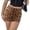 Big Yellow Leopard, variant on Leopard Cheetah Skirt with Shorts, Sexy Night Club High Waist Elastic Leopard Print Bodycon Mini Skirts for Women