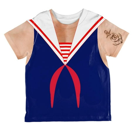Halloween Sailor Man Costume All Over Toddler T Shirt