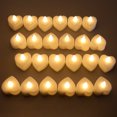 thumbnail image 3 of 24 Pieces Romantic Heart LED Candle Flameless Romantic Love LED Tealight Candle for Romantic Night Valentine's Day Anniversary Wedding Table Decor, 3 of 9