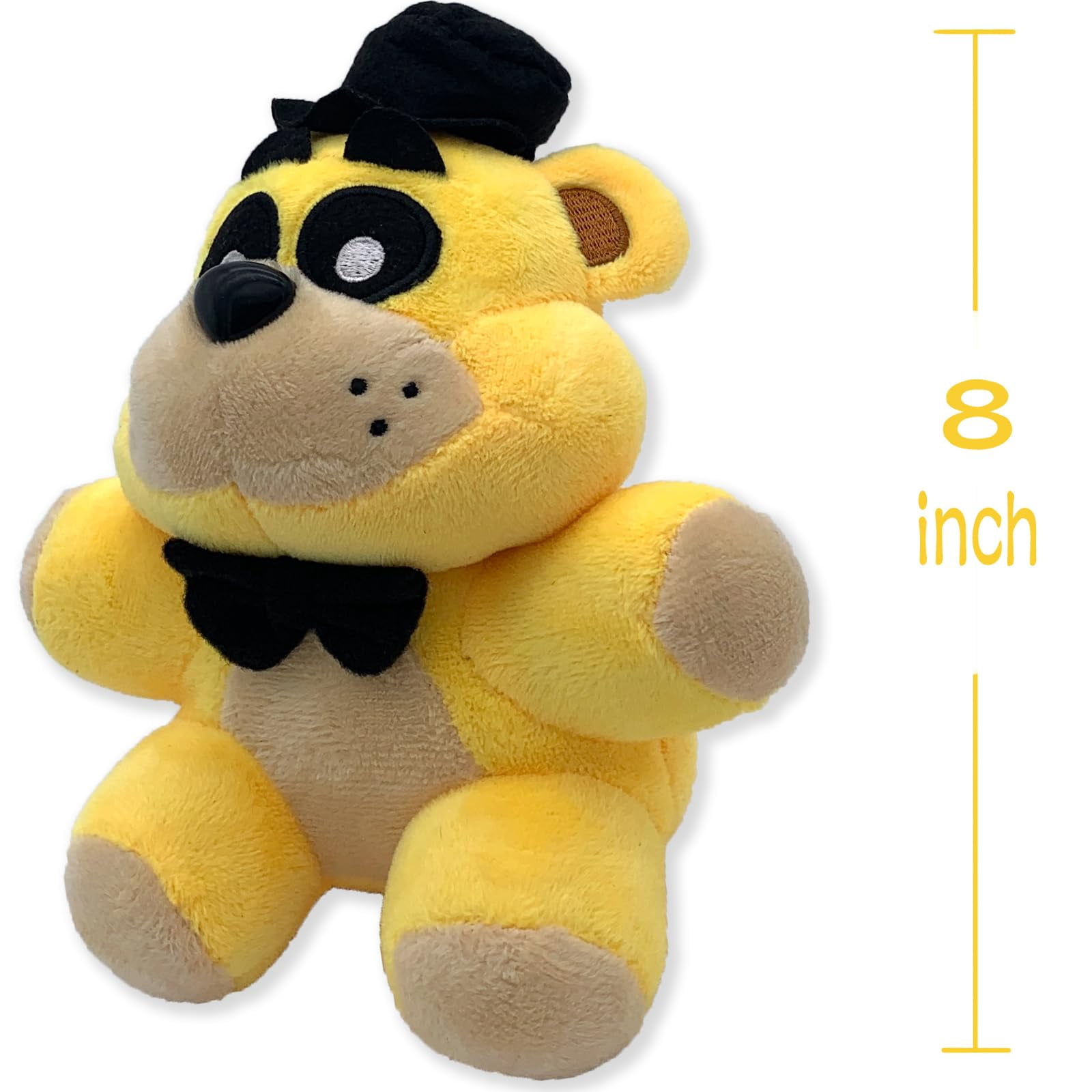 Golden Freddy Plush Toy 8 Inch,FNAF Plushies Doll,for Boy Girl Christmas Halloween Birthday Gift