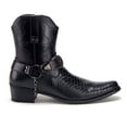 thumbnail image 5 of Jazame Men's Western Ankle High Cowboy Riding Moto Dress Boots, Black, 8.5, 5 of 5