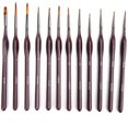 thumbnail image 1 of 12 pinceles de pintura fina, pinceles de pintura profesionales, pinceles en miniatura para aceite acrílico, 1 of 5