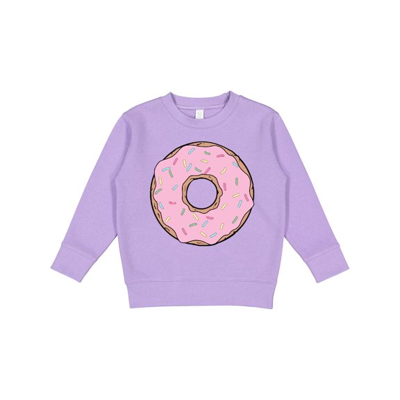 Inktastic Pink Donut with Sprinkles Toddler Sweatshirt