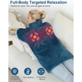 thumbnail image 4 of Heating Pad with Massager for Back Pain Relief 24 x35inch,Auto-Shut Off, 2 Heat Settings Wearable Heating Pad Wrap,Machine Washable,Teal, 4 of 7
