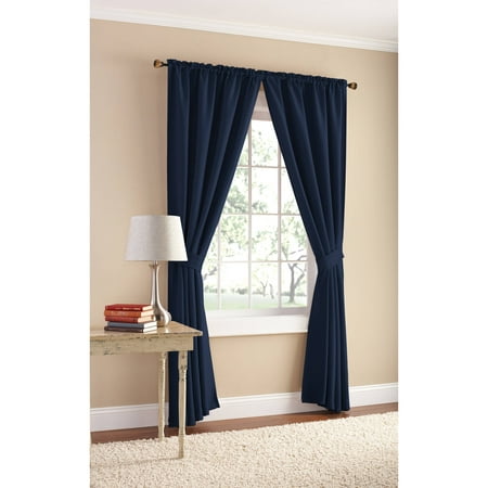 Mainstays Bennett Heavyweight Textured Curtain Panel Pair Available In Multiple Sizes And Colors 