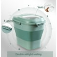 thumbnail image 2 of PETIMI Dog Food Storage Containers with Wheel Lids, Green, Airtight, 35 lbs Capacity, 2 of 7