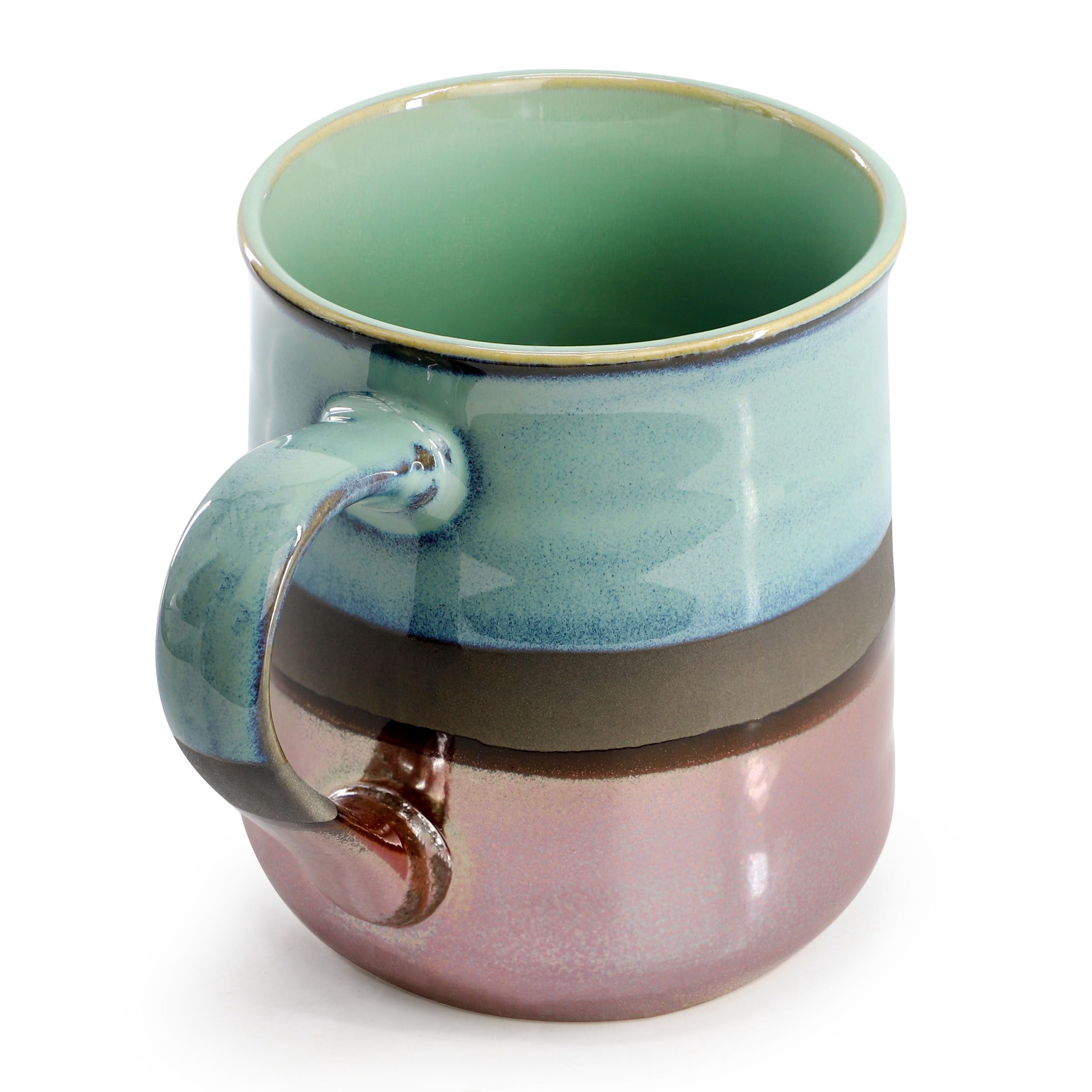 Gibson Home 142967.01 18 oz Copper Tonal Sto are Cup Set, Sage - 4 Piece