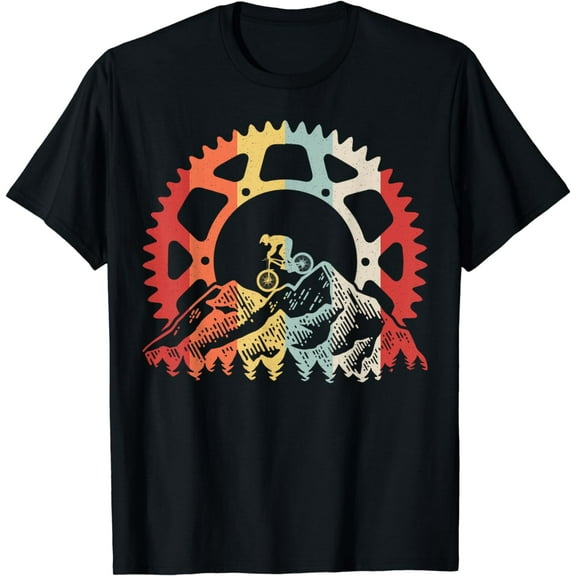 Mountain Biking Gear Retro Vintage MTB Bicycle Bike Rider T-Shirt