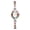 Silver, variant on Women's Analog Quartz Oval Watch: Removable Band Full Rhinestone Decor Bracelet Pearl Dial Wristwatch for Women - Versatile