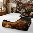 thumbnail image 4 of Manfei Watercolor Floral Peony Twin Quilt Set 2 Pieces,Vintage Botanical Flowers Twin Coverlet Set,1 Bedspread and 1 Pillowcase, 4 of 7