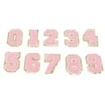 thumbnail image 2 of Patches en Jean 10 Pcs Patches Chiffres Roses à Repasser Patches Chiffres Roses de Qualité Professionnelle, 2 of 8