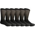 thumbnail image 1 of SOCKS'NBULK 6 Pairs Men and Women Value Pack of Ring Spun Cotton Crew Diabetic Nephropathy Socks, 1 of 7