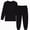 2# Black, variant on Rimyaw Toddlers Pajamas Sets Boys Girls 2-Piece Sleepwear Set Cotton Long Sleeve Casual Clothes 3T