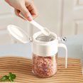 thumbnail image 4 of Round Balls Sealed Spice Bottle Home Use Condiment Dispenser With One-Hand Open Lid And Built-in Spoon, 4 of 6