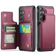 thumbnail image 1 of Funda para Samsung Galaxy S25 Plus con tarjetero, tipo billetera para hombre y mujer con bloqueo RFID, de cuero resistente, con soporte, cierre magnético y a prueba de golpes, 1 of 10