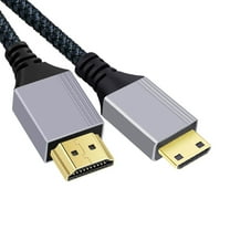 Chenyang 0.3m HDMI 2.0 Male to Mini HDMI Type-C Male 4K 60hz Cable with Sleeve Straight Connector for HDTV Computer Laptop Monitor