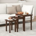 thumbnail image 4 of Gymax 3 PCS Nesting End Tables Farmhouse Rectangle Side Table Set for Living Room, 4 of 9
