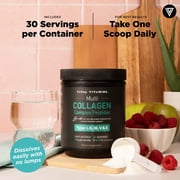 Vital Vitamins Multi Collagen Peptides Powder - Unflavored, Easy to Dissolve, Type I, II, III, V, X