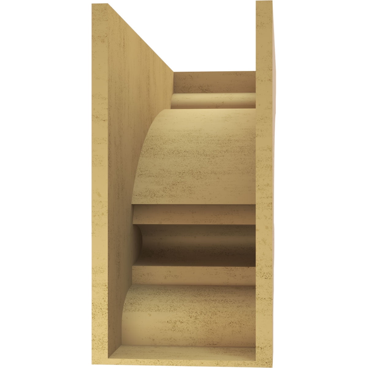 11"W x 33"D x 22"H Classic Diane Rough Cedar Woodgrain TimberThane Corbel, Primed Tan