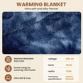 thumbnail image 6 of WISHEAD Electric Heated Blanket Throw 50''x60''Size Faux Fur Heating Blanket 5 Heating Settings, 3h Timer & Overheat Protection, Machine Washable, Soft Flannel and Sherpa Full Body Warmth,Royal Blue, 6 of 9