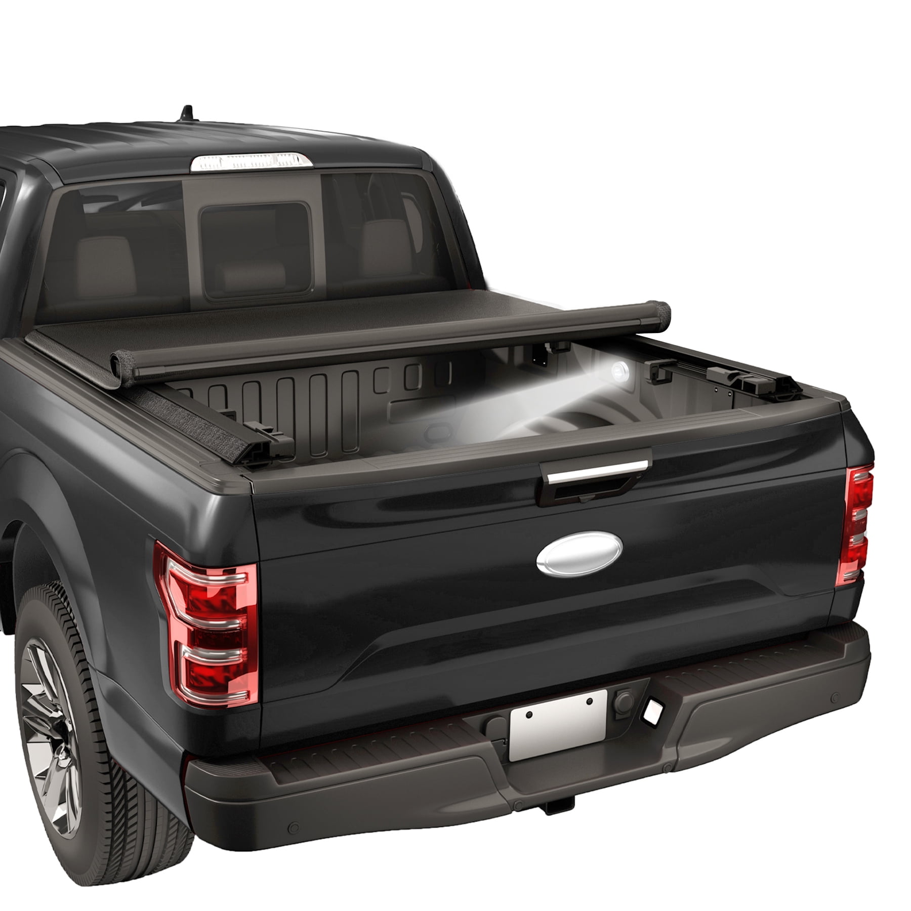 JDMSPEED Soft Roll Up Truck Bed Tonneau Cover Compatible with 20152022