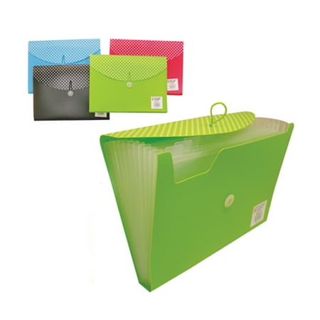- 13 Pocket Folder Poly File Expanding Document Accordion Organizer Divider Office