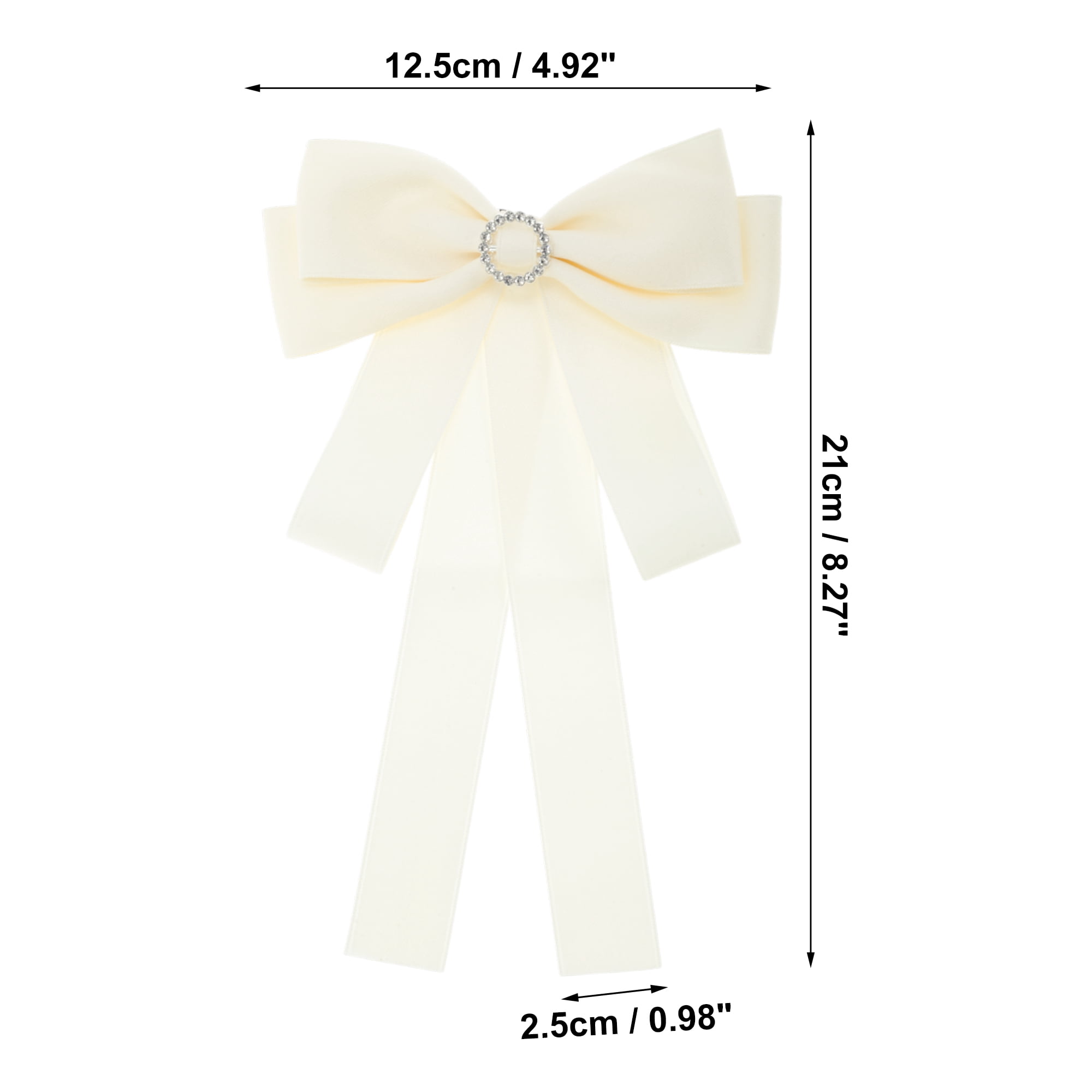 Unique Bargains Ribbon Bow Brooches Christmas Gifts Circle Diamond