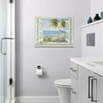 thumbnail image 4 of Beach Wall Art Beach Coastal Pictures Wall Decor Ocean Scenery Palm Tree Canvas Prints Seaside Plant Flower Painting Modern Artwork Home Decoration for Bathroom Bedroom Living Room 16"x12", 4 of 6
