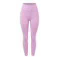 thumbnail image 6 of TGPMGRZ 2 Pack Women's Seamless High Waist Lifting Leggings Scrunch Workout Tummy Control Compression Gym Yoga Pants, Purple Size S, 6 of 8