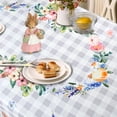 thumbnail image 4 of Easter Oval Tablecloth 60" x 120" Waterproof Fabric Spring Easter Bunny Table Cloths for Indoor Outdoor Kitchen Dining, 4 of 6