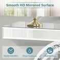 thumbnail image 5 of Silver Mirrored Console Table with Crushed Diamond Inlay, 39.4'' Long Entryway Sofa Table, Double O-Shaped Base Modern Accent Narrow Table for Living Room, Hallway, Foyer, Entrance, 5 of 6