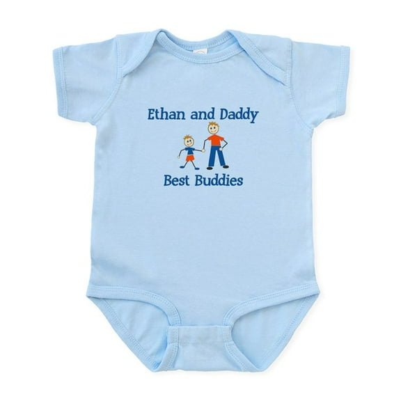 CafePress - Ethan & Daddy Best Buddies Infant Bodysuit - Baby Light Bodysuit, Size Newborn - 24 Months
