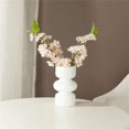 thumbnail image 2 of Glass Hydroponic Flower Vase, 7 Inches Colored Glass Bubble Vase for Flower, Three-Layer Glass Funky Vase(White), 2 of 5