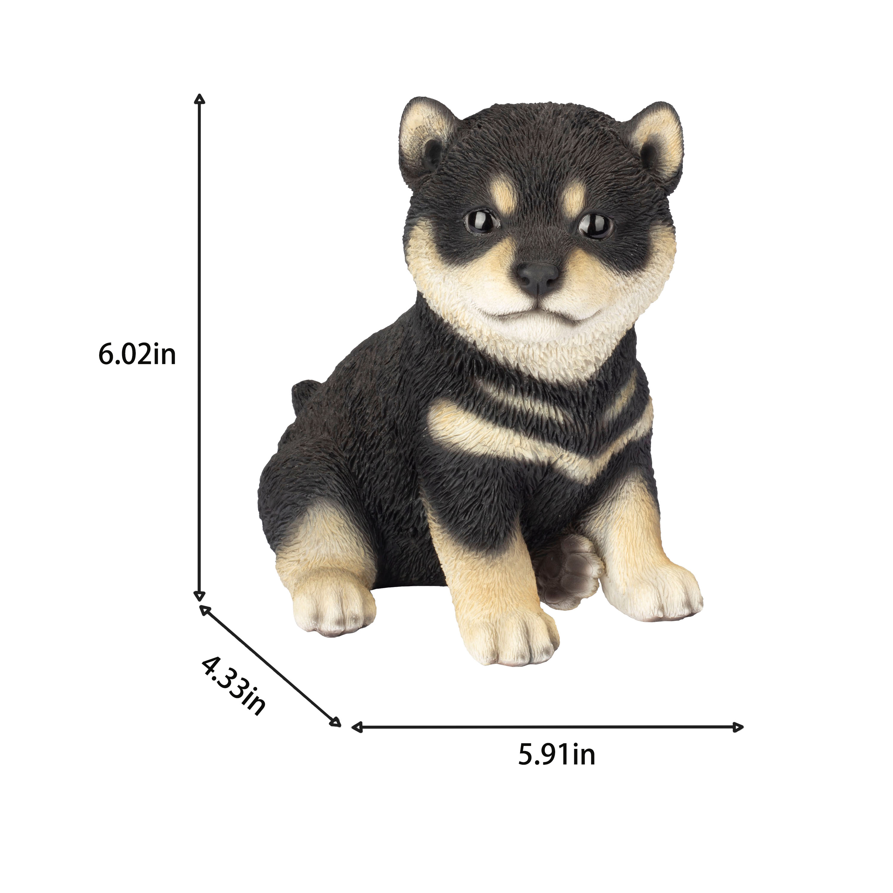 SOREAL White Shiba Decorative Puppy Figurine for Home & Garden Décor, Handpainted Polyresin Dog Statue, Realistic Design | Gift for Dog Lovers | Weather-Resistant Indoor/Outdoor Decor