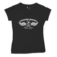 thumbnail image 5 of American Original Shelby Since 1962 Women's V-Neck T-shirt Cobra Wings Classic Muscle Car GT500 Mustang Powered by Ford Tee, 5 of 7