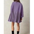 thumbnail image 3 of Womens Oversized Sweatshirt Dress Long Sleeve Crewneck Pullover Tops Relaxed Fit Sweatshirts Mini Dress, 3 of 5
