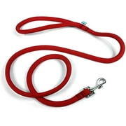 Yellow Dog Design Rope Dog Leash - Colorfast Red - 3/8" Diam x 5 ft Long - for Training, Hiking, and Walking - Made in The USA