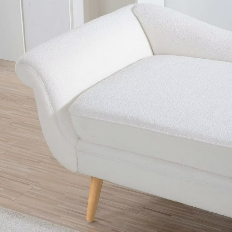 White chaise lounge indoor hot sale