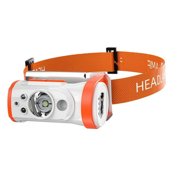 USB Induction Headlamp Hand Wave Sensing Headlight LED Work Headlight for Outdoor Camping Hiking Fishing