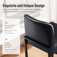 thumbnail image 3 of MF Studio Counter Height Bar Stool with Back Set of 2, Faux Leather Metal Bar Stool for Kitchen, Midnight Blue, 3 of 9