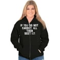 thumbnail image 4 of Do Not Carrot Beet It Vegan Pun Gym Zip Up Hoodie Men's Women's Brisco Brands L, 4 of 6