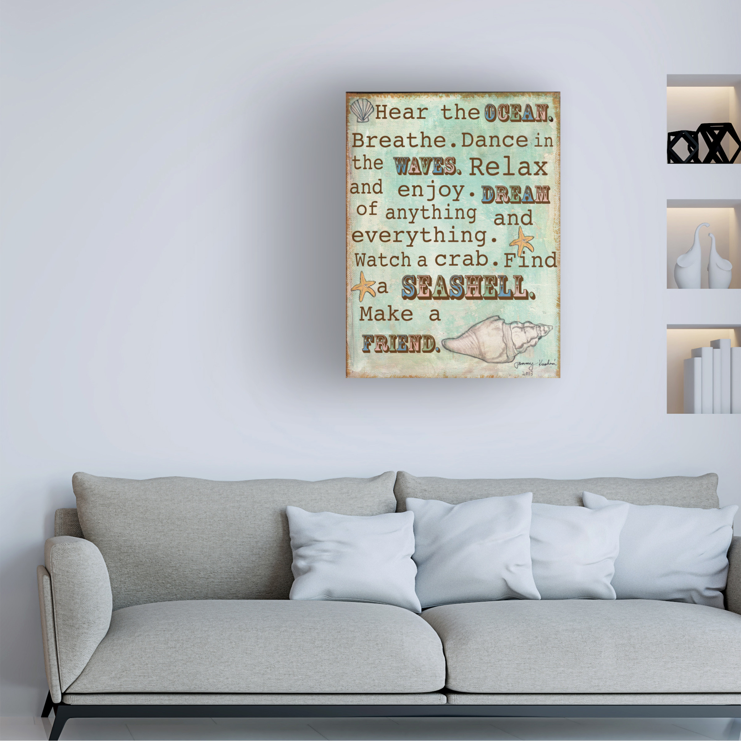 Trademark Fine Art 'Seashells' Canvas Art by Tammy Kushnir