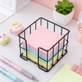 thumbnail image 7 of Yhmxh Metal Sticky Note Holder, 3.6 x3.6 Inch Black Wire Desk Organizer, Sticky Notes Dispenser for Office Home, Compact Desktop Storage for Memo Pads, Paper Clips & Small Supplies, 7 of 7
