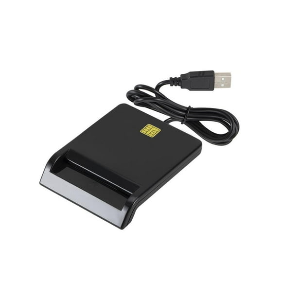 Seitruly Lector de tarjetas inteligentes USB 2,0, CAC ID, tarjeta bancaria, tarjeta Sim, conector clon, adaptador de lector de tarjetas, PC, ordenador, Teléfono y Comunicación