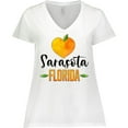thumbnail image 3 of Inktastic Sarasota Florida Orange in Heart Women's Plus Size V-Neck T-Shirt, 3 of 5
